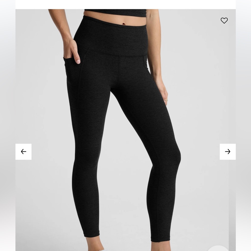 Beyond Yoga Spacedye out of pocket high waisted midi legging, color dark knit